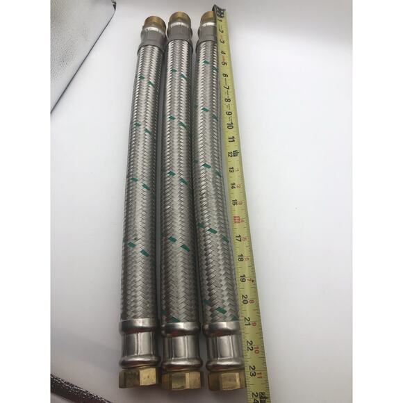 Nex Braided Flexible Hose 1 3/4”x 1” 300psi 248F-19, 24" and 23 1/2 L,LOT OF 3 - Picture 10 of 11